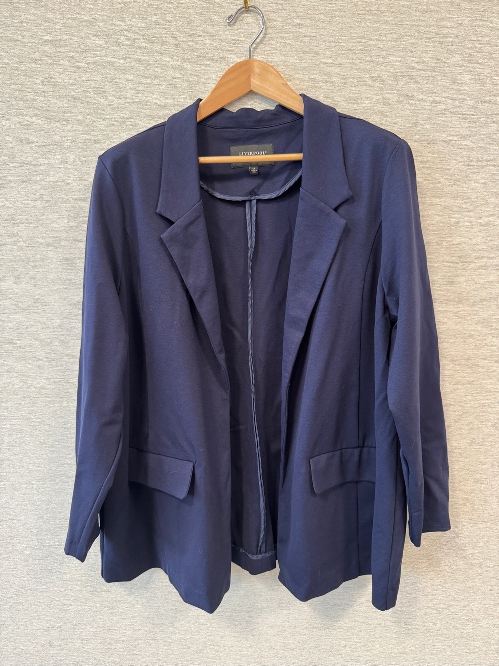 Liverpool Navy Open-Front Blazer
